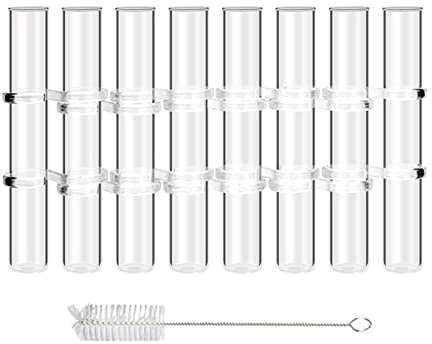 Klappbare Blumenvase, Glasvase, Rohr, kreativer Pflanzenhalter für Wohnzimmer, Büro, Flur, Arbeitszimmer, Schlafzimmer, Esstisch, Zuhause, aufklappbare Blumenvasen