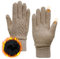 ACUSHLA-Handschuhe aus Merinowolle für Männer und Frauen – Fleecegefütterte, schwere, warme Touchscreen-Handschuhe für kaltes Wetter im Winter, weiche, thermische Strickhandschuhe Khaki S
