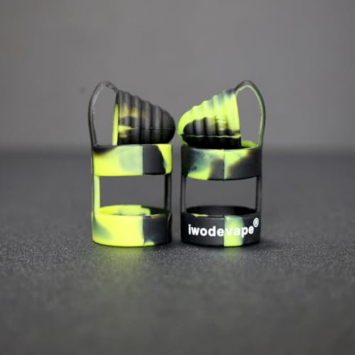 RUIYITECH 2 tappi antipolvere in silicone antiscivolo per Vape Band di terza generazione per 510 810 RTA RDA Tank Vape Tip (nero verde)