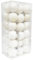 36PCS 4CM Christmas Balls Christmas Tree Decoration Baubles Ornaments Shatterproof Balls for Xmas Hanging Festive Holiday Home Decor, White
