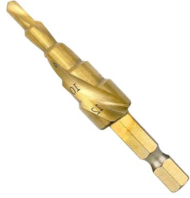 Stufenbohrer [Ø 4-12mm],Spiralnut Stufenbohrer Set,Bithalter schälbohrer, Bohrfräser Kegelbohrer Konusbohrer,Für Metall, Stahl, Weich-Metall, Holz, Kunststoffe