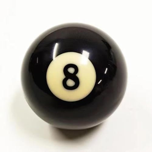 Sinsilvie Replacement 2 or 1 7/8 Black No.8 Ball,47.5mm or 50.8mm Replacement Eight Ball, 2 Regulation Size Billiard, Regulation Weight (1 7/8(47.5mm))