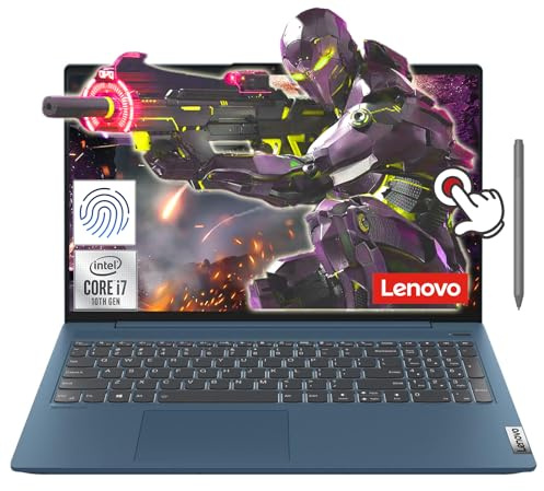 Lenovo Ordinateur portable IdeaPad 5i, 15,6 po FHD 1080p IPS écran tactile, 10 cœurs 12e Intel i7-1255U, webcam FHD, empreintes digitales, Ko rétroéclairé, Wi-Fi 6, Windows 11 P, avec stylet (12 Go de
