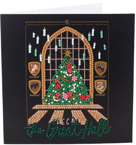CRYSTAL ART The Great Hall - 18x18cm Card (Harry Potter)