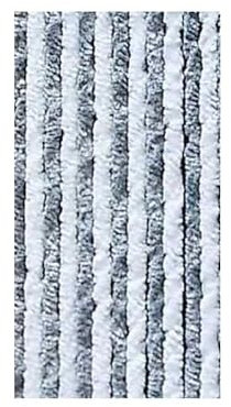 Rideau de porte chenilles gris/blanc pour caravane et camping-car
