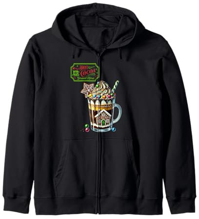 Tasses à chocolat chaud de Noël en famille Sweat à Capuche
