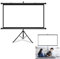 Hoiweqr Projector Screen and Stand 50 Inch 60 Inch 72 Inch Portable Movie Projection Screen With Tripod For Indoor Outdoor, 4:3/16:9 4k Hd Light-Weight Movie Screen, Black, White(Noir,16:9 72in)