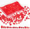 PATIKIL Glass Beads, 600 Pcs 4/5/6/7/8/12mm Assorted Crystal Beads with Container Box for Necklace Bracelet Earring DIY Crafts Jewelry Making, Red