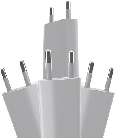 Lot de 4 Chargeurs Secteur 5W – Adaptateur Mural Universel 1A avec Port USB-A – Compatible iOS, Android et Autres Appareils