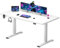 SANODESK Bureau Gaming Réglable en Hauteur 140x60 cm, Bureau Assis Debout, Table Électrique avec Fonction de Mémoire,Fonction de Rappel de Sédentarité, Blanc