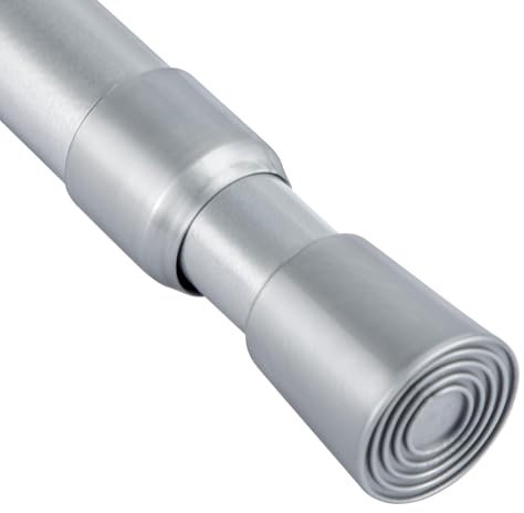 Youyijia Gardinenstange ohne Bohren 55-90CM, Teleskopstange, Vorhangstange & Duschstange mit verstellbarer Länge, Ø22mm – Perfekt für Fenster, Badezimmer & Schrank (Silber)