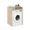 KOMTO Waschmaschinenschrank überbauschrank Sonoma Eiche - Waschmaschinenüberbau | Waschmaschine Schrank Mozi 66 x 62 x 97 cm
