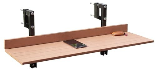 ZENSTYW Balkontisch Klappbar,Hängetisch Für Balkongeländer,Klapptisch Balkongeländer,Höhenverstellbar Hängetisch Gartentisch Klapptisch,Für Terrasse Und Deck