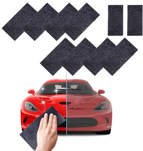 UNIVERSESTAR 10 Paños Quita Arañazos para Coche, Nano Paños Pulidores, Reparador de Pintura Automotriz