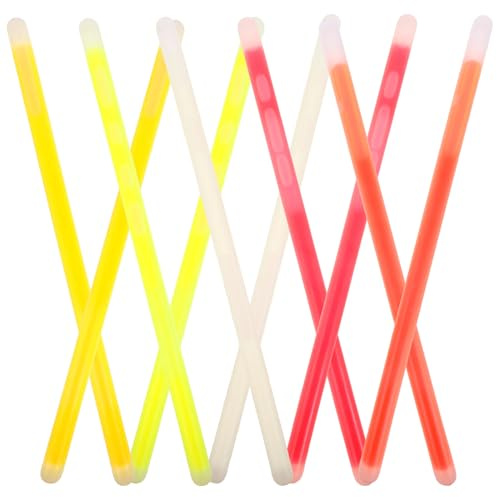 10 Stück Party Leuchtstäbe 15x340mm Kunststoff, im Dunkeln Leuchtend | Großpackung für Silvester und Party, Leicht zu Tragen, Robustes Leuchtspielzeug für Feiern Zufällige Farbe