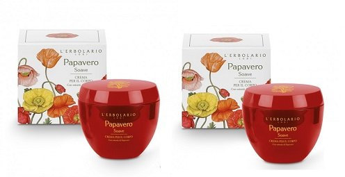 L' ERBOLARIO - PAPAVERO SOAVE CREMA PER IL CORPO con estratti di papavero 200 ml - 2 CONFEZIONI