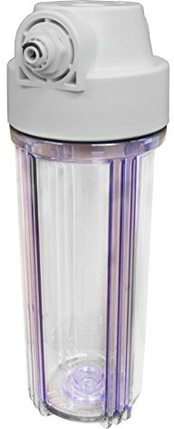 10 Standard Clear Housing with 1/2” Female ports (Fittings incl for ¼” PF)