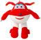 Super Wings 26 cm Flugzeug Plüschfiguren Kuscheltiere zum Sammeln , Spielen und Knuddeln, Jett, Jerome, Dizzy oder Donnie für Mädchen und Jungen (Jett, rot