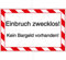 10cm! 2Stück!Aufkleber-Folie Wetterfest Made IN Germany Bewacht Einbruch zwecklos kein Bargeld S985 UV&Waschanlagenfest-Auto-Vinyl-Sticker Decal Profi Qualität DigitalSchnitt