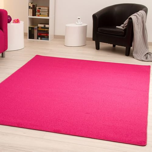 Steffensmeier Kurzflorteppich Cambridge Young | Teppich für das Wohnzimmer, Jugendzimmer in, Pink, Größe: 80x250 cm