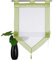 SIMPVALE Tenda a Pacchetto Finestre, Verde 60 x 140 cm Tende Romana, Tende per Interni in Voile Trasparente con Decorazione con Nappe per Cucina, Bagno, Balcone