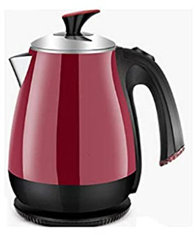 MU Stainless Steel Electric Kettle, 1.7L Household Power Electric Kettle, Push Button, Red