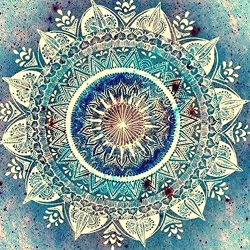 Henair 5D Diamond Painting Full Drill Set Blume DIY Diamant Painting Bilder Mandala-Blume Malen Nach Zahlen Diamant Cross Stitch Stickerei Malerei Kits Arts Craft Für Home Wand-Decor 40x40cm