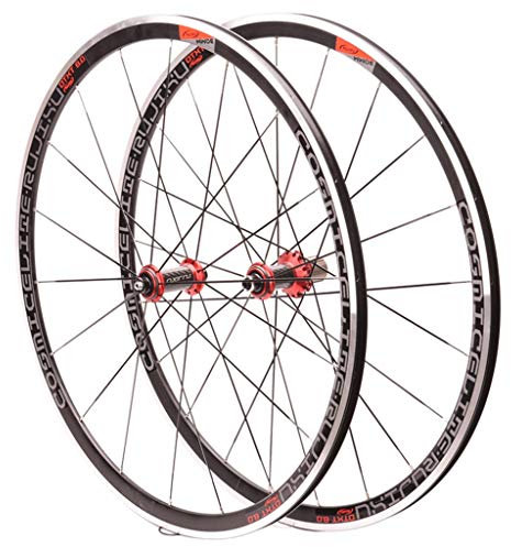 QHY Felgen Vordere Und Hintere Fahrradräder 700C Rennrad Laufradsatz Doppelwandfelge 30mm 8-11Geschwindigkeit Felgenbremse Kohlefaser Kassette Nabe Abgedichtetes Lager QR 1580g