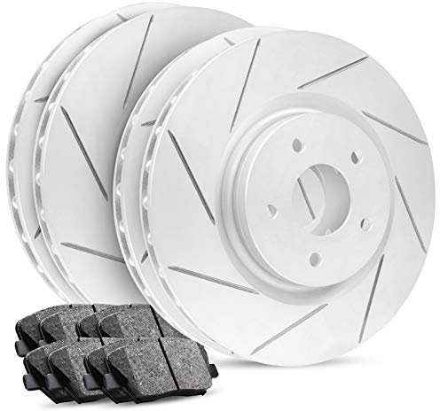 R1 Concepts Front Rear Brakes and Rotors Kit |Front Rear Brake Pads| Brake Rotors and Pads| Ceramic Brake Pads and Rotors |Hardware Kit|fits 2012-2013 Volkswagen Golf R, 2013 Volkswagen Golf