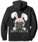 Frohe Ostern Osterhase Lustiger Mops mit witzigen Hasenohren Pullover Hoodie