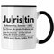 Trendation - Juristin Tasse Geschenk Anwalt Jura Studentin Examen Geschenkidee Frauen (Schwarz)