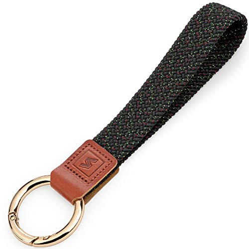 SENLLY Lanière de poignet, Courte Porte-Clés Courroie, Fabriqué en Nylon Tissé Super Doux Haut de Gamme.