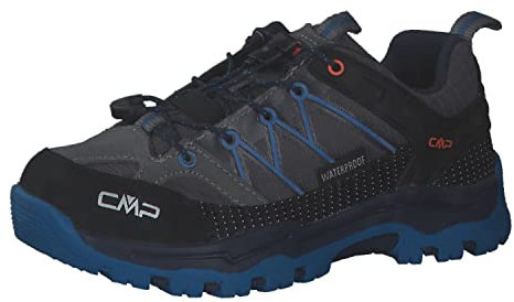 CMP Kids Rigel Low Trekking Shoes Wp Unisex Kinder Trekking-Schuhe, Grau Meeresblau Graffite Oltremare, 29 EU