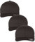 Flexfit Herren Athletic Baseball Fitted Cap, Dunkelgrau (3er-Pack), S/M