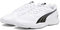 PUMA Unisex Attacourt Indoor Court Shoe, White Black Concrete Gray, 42 EU