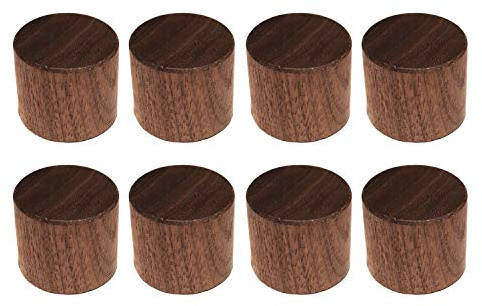 LeBigMag® | 8 XXL unbehandelte Walnuss Holz Neodym Magnete | 8 Zylinder