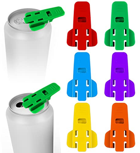 6 Piezas Abrelatas Manual Fácil Abrelatas de Cerveza de Soda Lata de Bebida Color Protector de Tapa de Lata de Bebida Abrelatas Anti Insectos Adecuado para Soda Cola Cerveza
