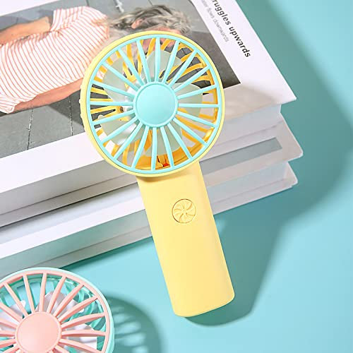 BIBZBKH Outdoor Portable Usb Mini Portable Fan Charging Fan Home Office Camping Travel Hand Held Fans Handheld Fan Summer yellow