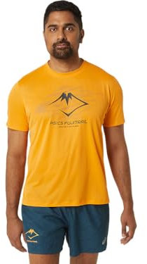 ASICS Fujitrail Logo SS Top 2011C981-800, Men t-Shirt, Orange, M EU