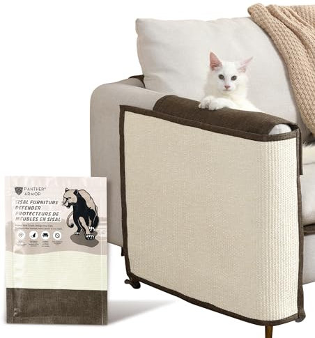 Panther Armor Kratzmatte & Kratzschutz für die Katze - Natürlicher Sisal Kratzteppich & Kratzmöglichkeit für das Sofa - Katzen Couch Abdeckung