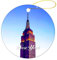 Weihnachtsbaumschmuck 7.3cm, New York Weihnachtsschmuck Mode Christbaumschmuck Anhänger Premium Runde Keramik Ornament Für Hausdeko Geschenke Weihnachtsbaum