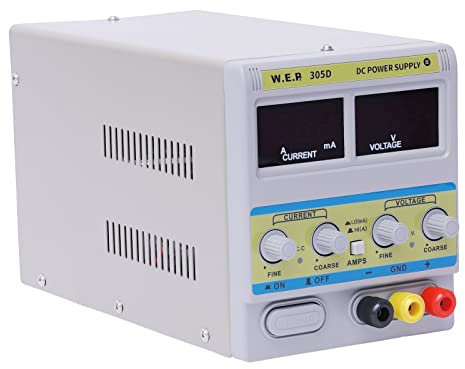 Fuente de alimentación para laboratorio, 30 V, WEP-305D, reparación de bricolaje, fuente de alimentación ajustable con regulador de voltaje, fuente de alimentación 0-30 V, 0-5 A