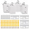 VooGenzek 4 Piezas Ganchos de Fijación para Muebles Suspendidos, Soportes para Muebles Suspendidos, Soportes de Suspensión de Gabinete, Peso del Rodamiento: 60kg, Blanco