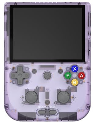SXMA RG405V Consola de juegos de mano de video de 4 pulgadas IPS pantalla táctil Android 12 T618 5500mAh Batería Portátil Retro Player 5G WiFi Bluetooth 256G 3154 Juegos (Morado 256G)