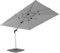 anndora Aluminium Ampelschirm 300 x 400 cm mit Kurbelsystem - Drehbar, Neigbar, Kippbar - Marktschirm, Gartenschirm - Farbe Silber Grau mit 4 Stück Betonplatten 100kg
