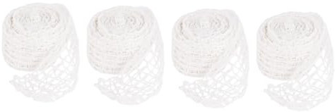 INOOMP 4rotoli Rete Multifunzionale Per Alimenti Cotti e Frutta Bianco Per Arrosti Verdure e Meloni Materiale Resistente e Pratico Per -nic e Cucina Domestica