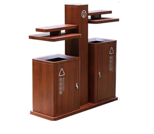 Papelera al aire libre Contenedores de frutas al aire libre Clasificación escénica Botes de basura for parques Patio grande Botes de basura al aire libre de grano de madera Botes Exterior Papeleras Ba