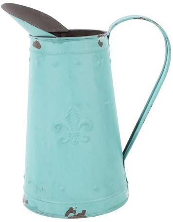 Yardenfun Seau à Fleurs en Étain Seau à Fleurs Vintage Lait Peut Pichet Ferme Pichet Vase Jardinière De Ferme en Métal Vase Ancien Jardinière Au Sol Lanceur Fleurs Séchées Mariage Le Fer