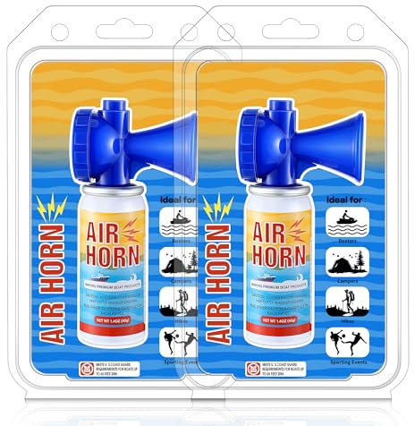 ElectricWise Lufthupe, 122 dB, sehr laute Lufthupen, hören bis zu 1/2 Meile Entfernung, 40 g kleine Bootslufthupen für Sicherheit, treffen Sie die US-Küstenwache, ideal für Bootfahren, Camping,