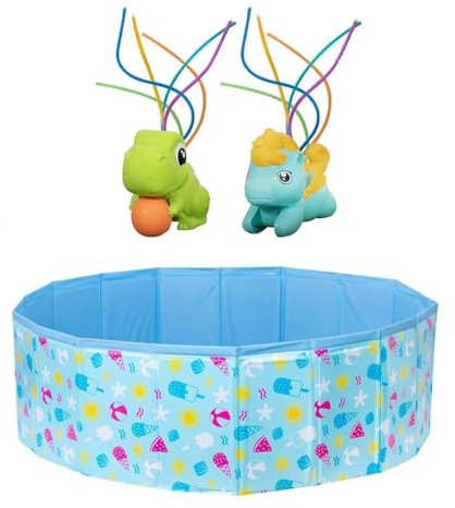 YöL Pet Paddling Pool + Novelty Water Sprinkler Dog Puppy Hydration Cooling Wet Play Outdoor Garden Keep Cool